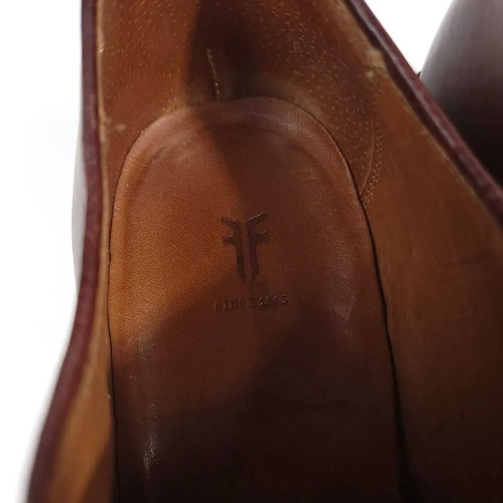 FRYE‎ Leather Lace Up Oxford Antiquated Burnish Brown Old Money Shoes Men's 10.5